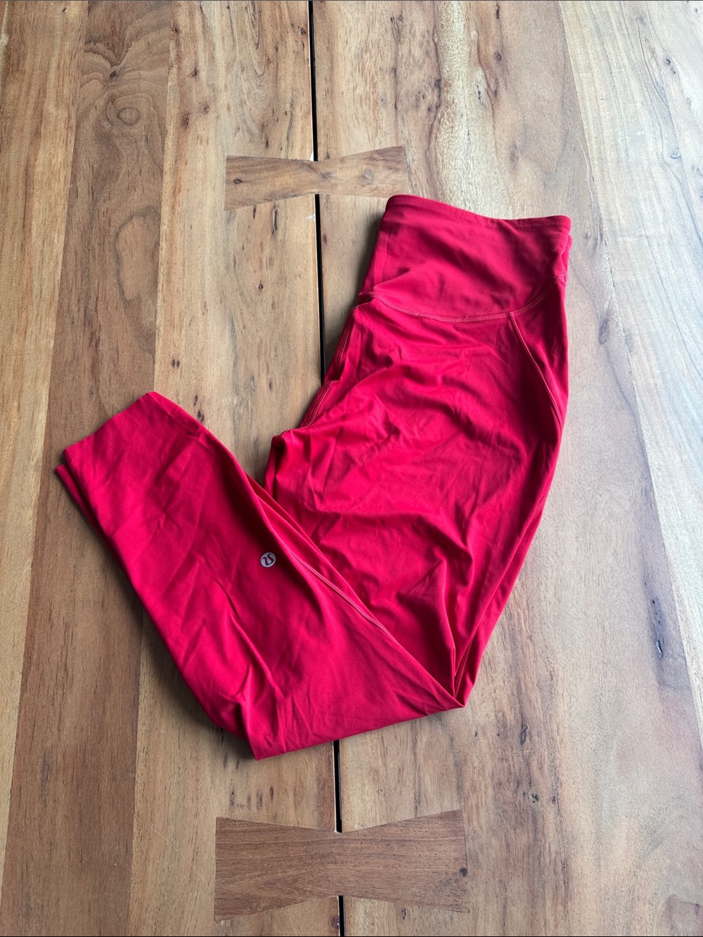 lululemon athletica Bright Red Performance Leggings 25” inseam